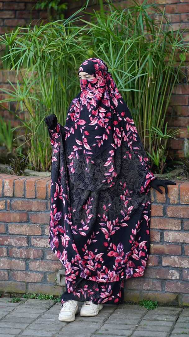 Luxury Khimar Set, Plazo Khimar Set Bangladesh, Satin Silk Khimar, Premium Khimar Set, Islamic Fashion Khimar, Abaya Khimar Set, Luxury Modest Wear BD, Cherry Satin Silk Khimar