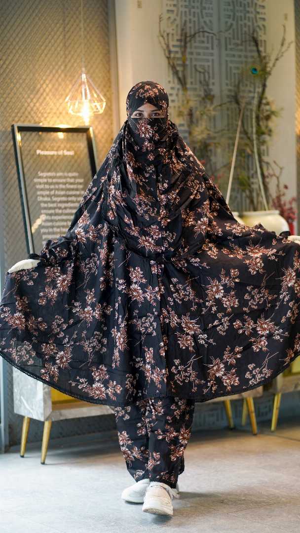 প্রিমিয়াম প্লাজু খিমার সেট,premium khimar set Bangladesh, soft China linen khimar,প্লাজু খিমার সেট,modest fashion Bangladesh, jilbab khimar set, Muslim women's outfit BD, comfortable khimar set.