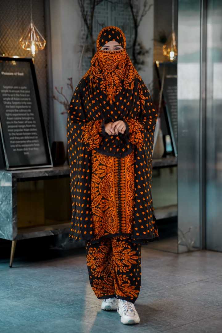 প্রিমিয়াম প্লাজু খিমার সেট,premium khimar set Bangladesh, soft China linen khimar,প্লাজু খিমার সেট,modest fashion Bangladesh, jilbab khimar set, Muslim women's outfit BD, comfortable khimar set.