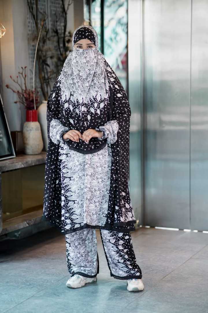 প্রিমিয়াম প্লাজু খিমার সেট,premium khimar set Bangladesh, soft China linen khimar,প্লাজু খিমার সেট,modest fashion Bangladesh, jilbab khimar set, Muslim women's outfit BD, comfortable khimar set.