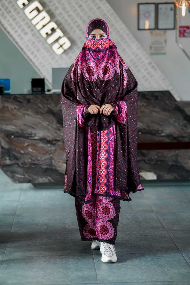 প্রিমিয়াম প্লাজু খিমার সেট,premium khimar set Bangladesh, soft China linen khimar,প্লাজু খিমার সেট,modest fashion Bangladesh, jilbab khimar set, Muslim women's outfit BD, comfortable khimar set.