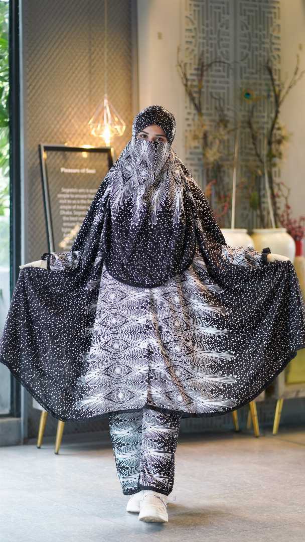 প্রিমিয়াম প্লাজু খিমার সেট,premium khimar set Bangladesh, soft China linen khimar,প্লাজু খিমার সেট,modest fashion Bangladesh, jilbab khimar set, Muslim women's outfit BD, comfortable khimar set.