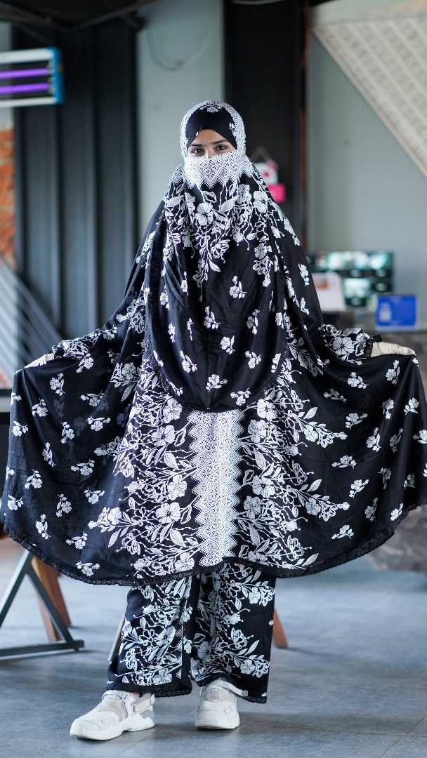 প্রিমিয়াম প্লাজু খিমার সেট,premium khimar set Bangladesh, soft China linen khimar,প্লাজু খিমার সেট,modest fashion Bangladesh, jilbab khimar set, Muslim women's outfit BD, comfortable khimar set.