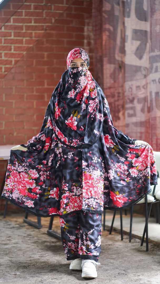 প্রিমিয়াম প্লাজু খিমার সেট,premium khimar set Bangladesh, soft China linen khimar,প্লাজু খিমার সেট,modest fashion Bangladesh, jilbab khimar set, Muslim women's outfit BD, comfortable khimar set.