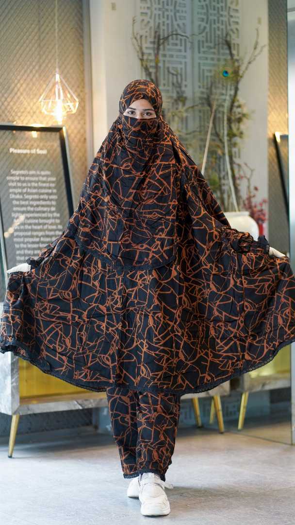 প্রিমিয়াম প্লাজু খিমার সেট,premium khimar set Bangladesh, soft China linen khimar,প্লাজু খিমার সেট,modest fashion Bangladesh, jilbab khimar set, Muslim women's outfit BD, comfortable khimar set.