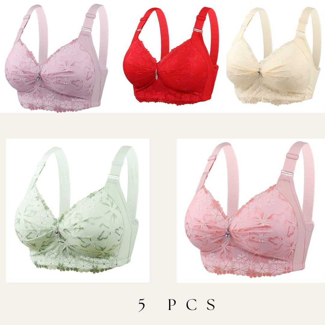 5,Pcs,China,Eye-Catching,Round,Shape,Bra-,Onion,+,Red,+,Cream,+,Green,+,Light,Pink,Combo💜