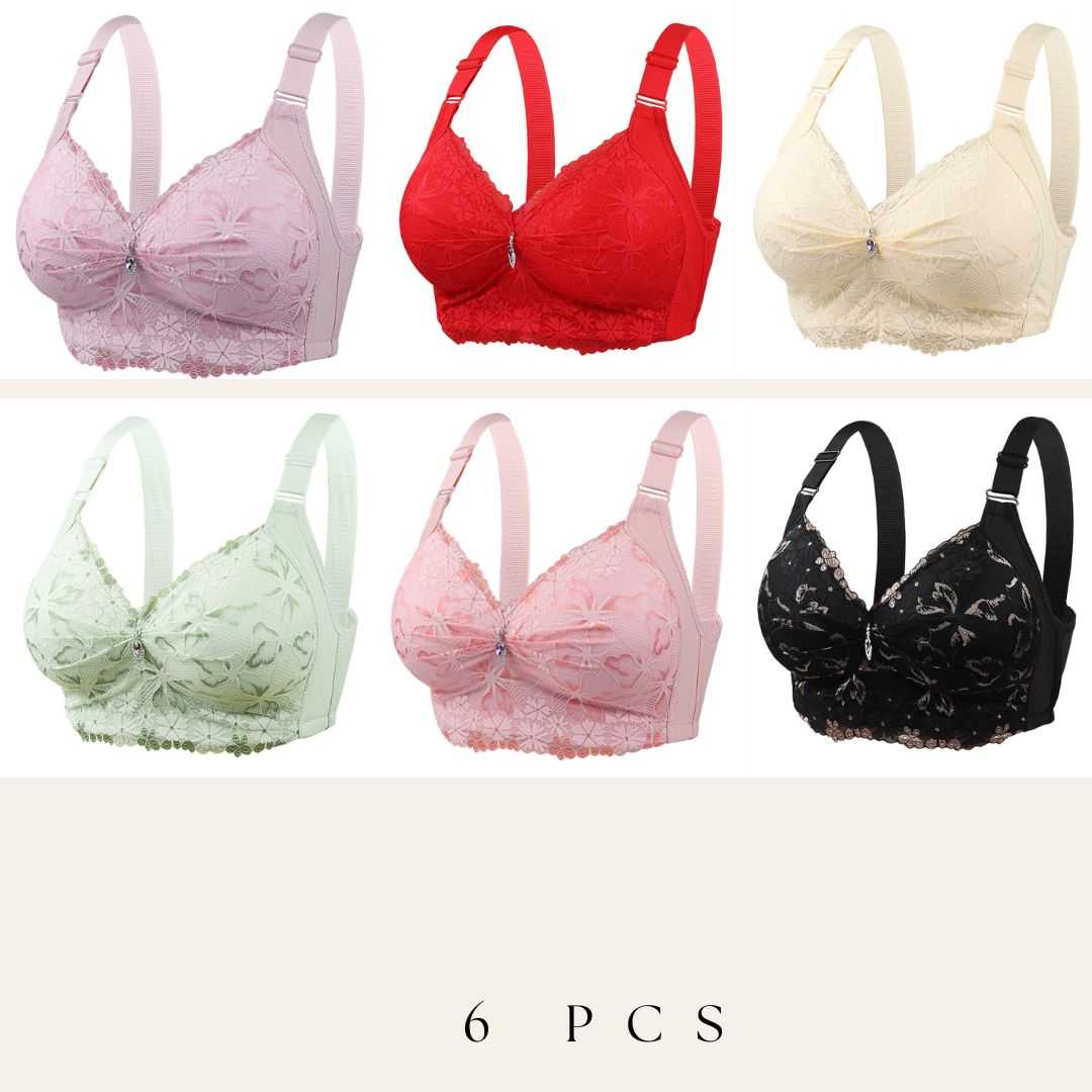 💜6,Pcs,China,Eye-Catching,Round,Shape,Bra-Onion,+,Red,+,Cream,+,Green,+,Light,Pink,+,Black,Combo💜