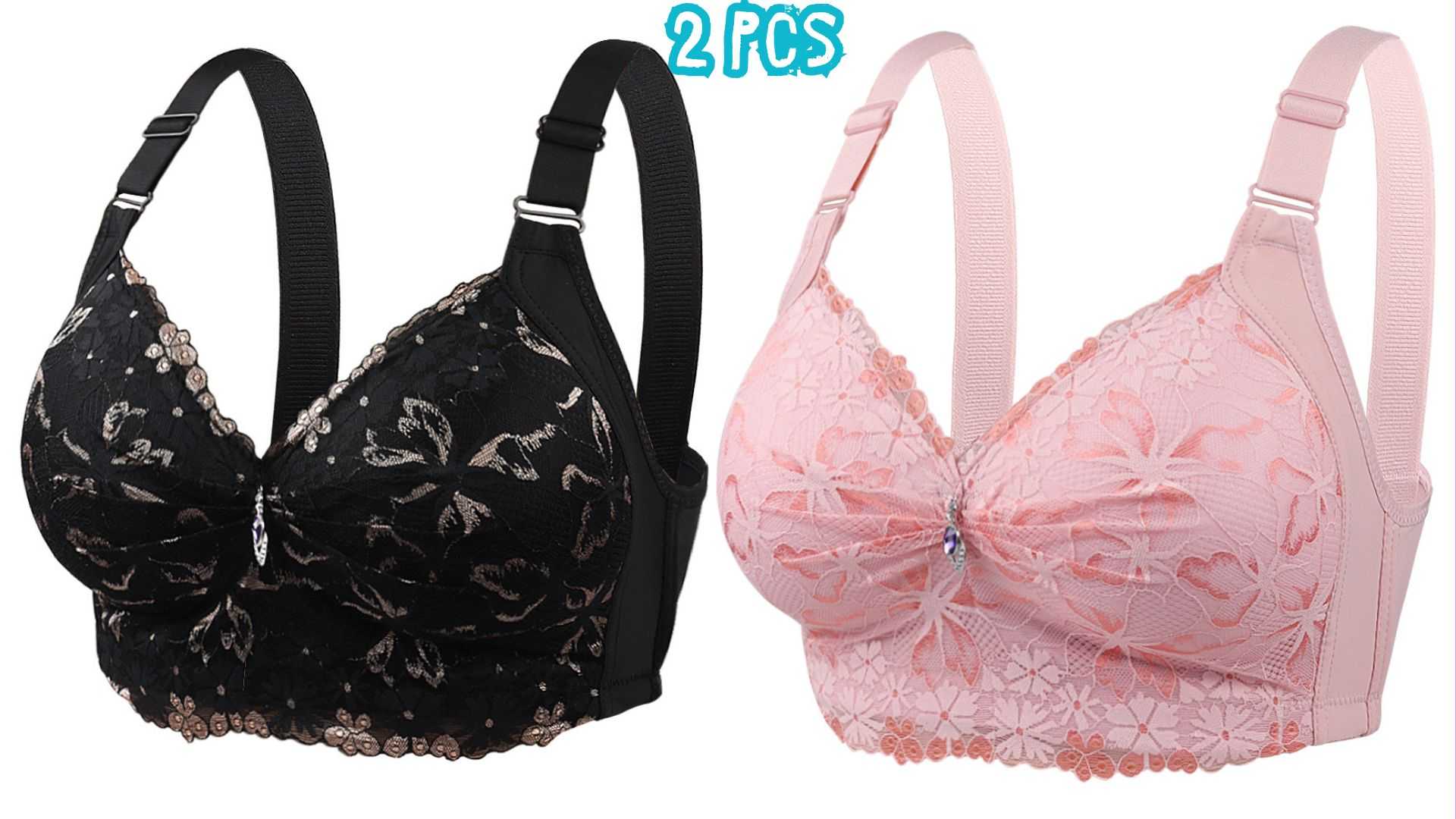 💗🖤,2,Pcs,China,Eye-Catching,Round,Shape,Bra,🖤💗
